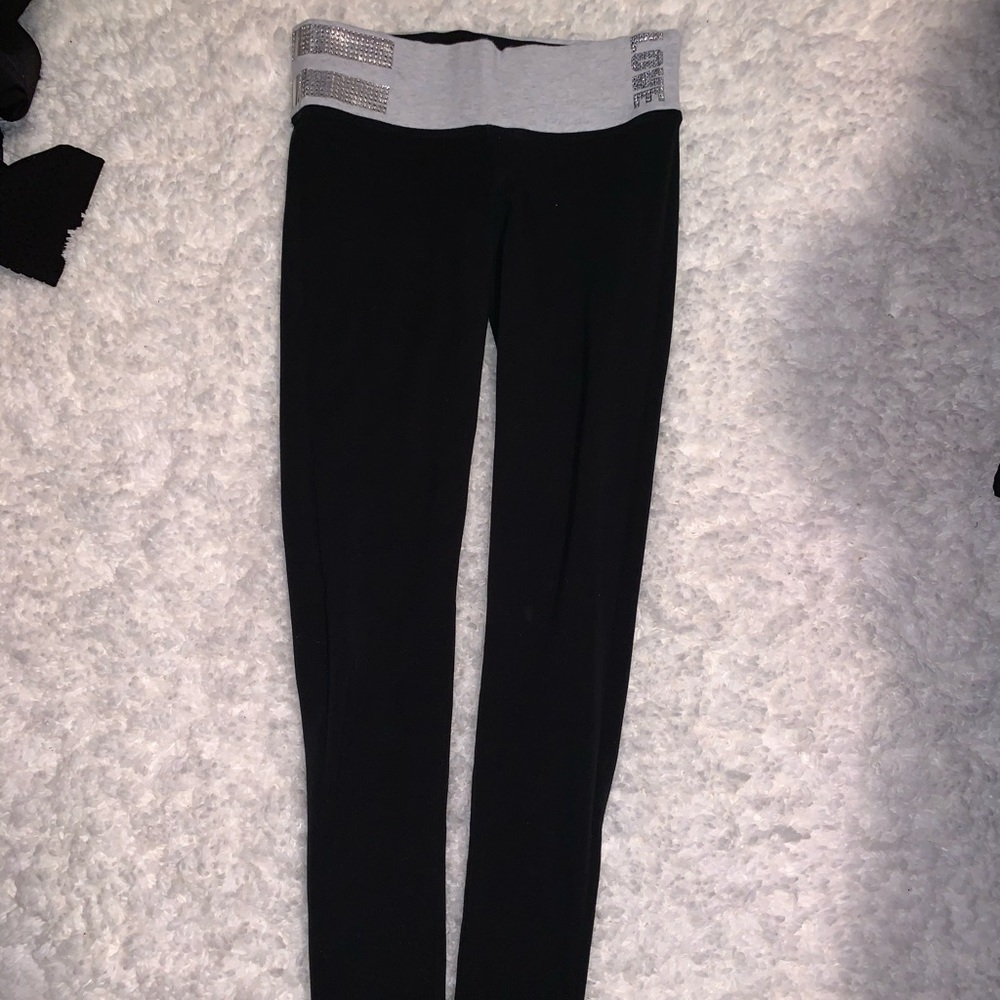 Pink full length leggings - XS